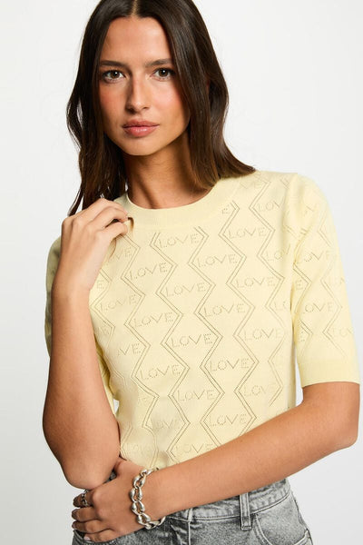 Camisola malha amarelo MORGAN