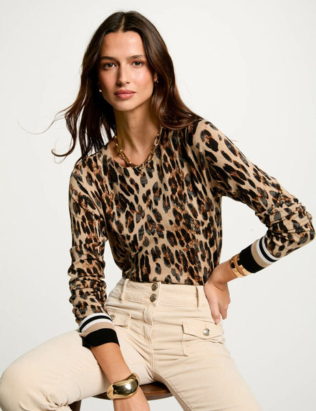 Camisola de malha animal print MORGAN