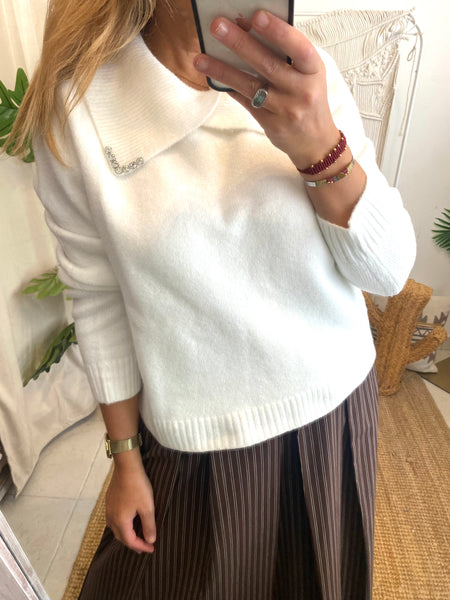 Camisola de malha com colarinhos Morgan