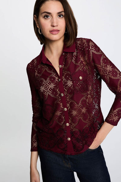 Blusa Morgan renda Bordeaux