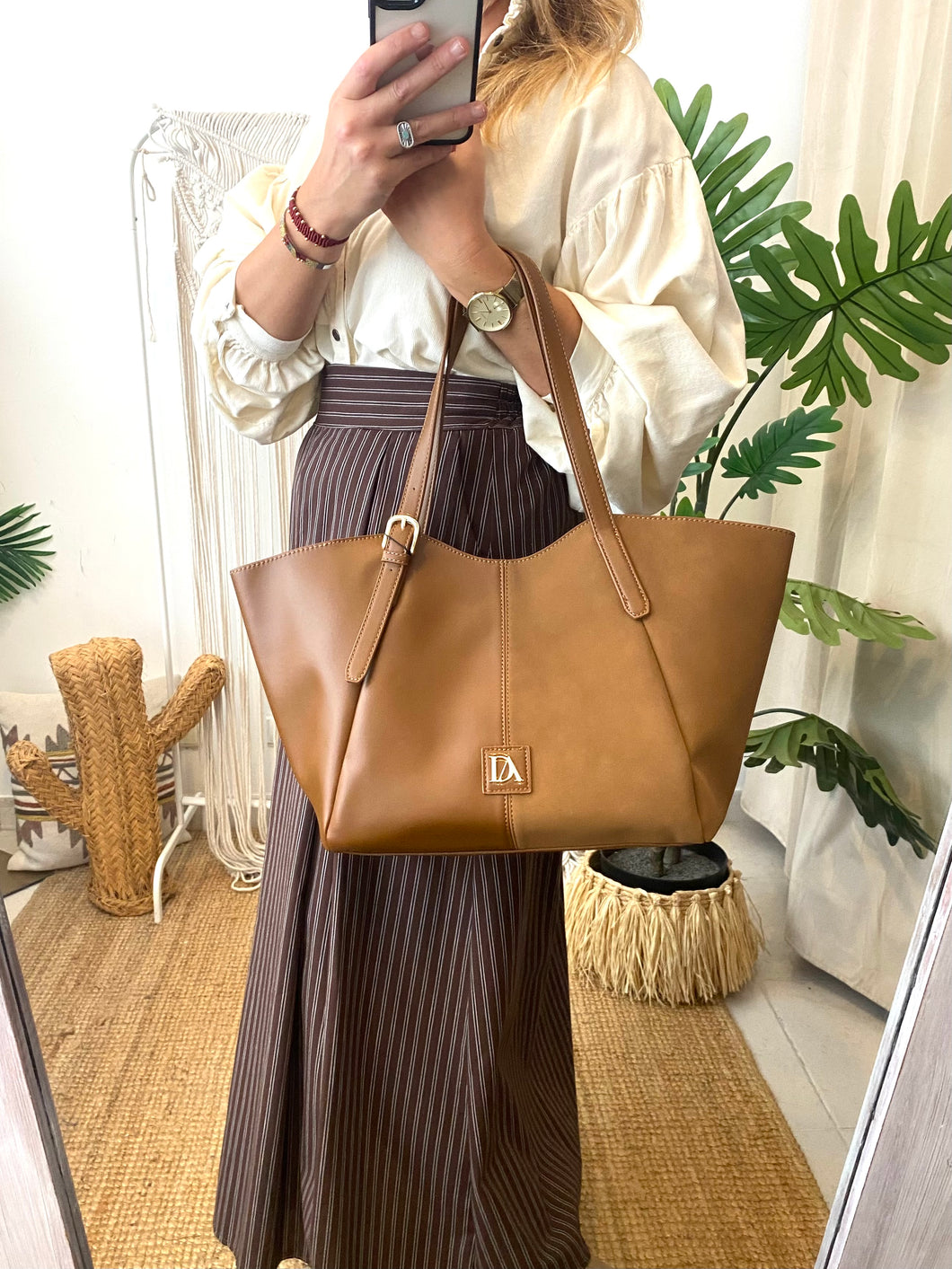 Shopper camel Don Algodon