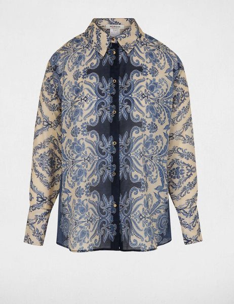 Camisa Morgan estampa azul