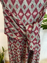 Carregar imagem no visualizador da galeria, Vestido Sardenha estampa losangos menta
