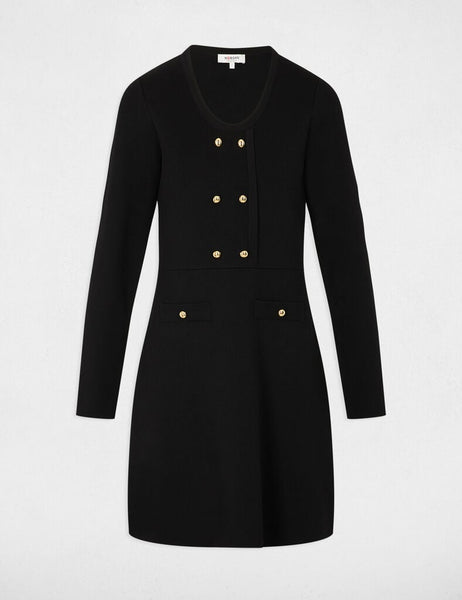 Vestido de malha preto Morgan