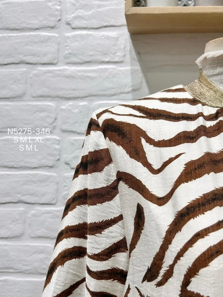 Bomber zebra castanho