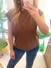 Carregar imagem no visualizador da galeria, T-shirt algodão castanho
