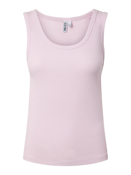 Top Pieces canelado rosa claro