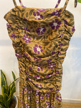 Carregar imagem no visualizador da galeria, Vestido Salamanca estampa floral mostarda
