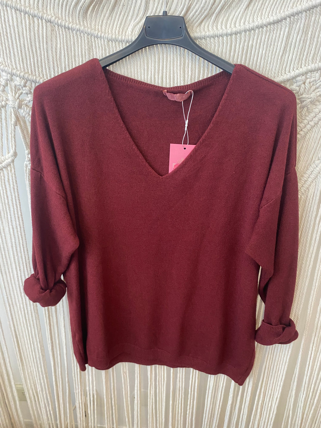 Camisola de malha Bordeaux