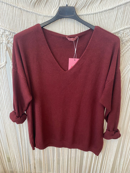 Camisola de malha Bordeaux