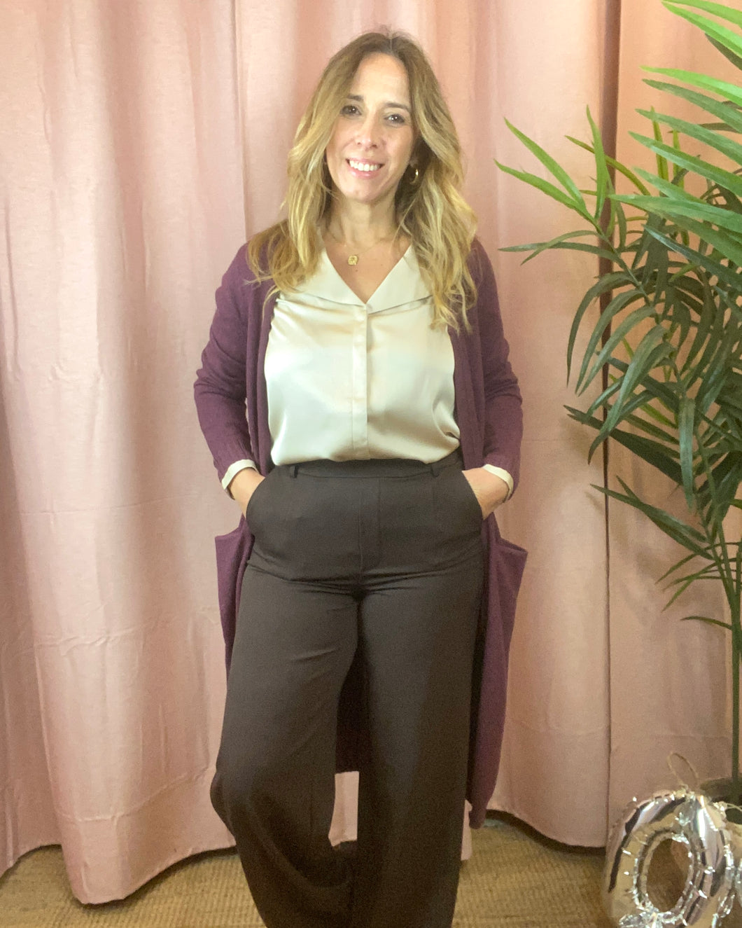 Casaco Viril long Bordeaux