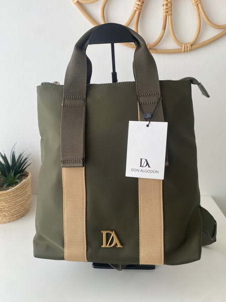 Mochila nylon kaki/camel Don Algodon