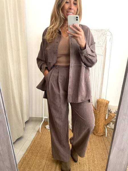 Camisa oversize pele de pêssego toupe