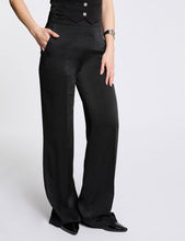 Carregar imagem no visualizador da galeria, Calças pantalonas preto Morgan
