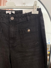 Carregar imagem no visualizador da galeria, Calças Morgan wide leg denim antracite
