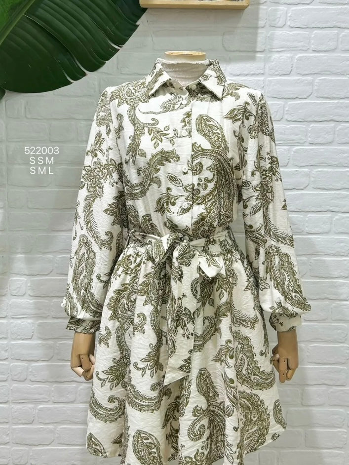 Vestido estampa verde