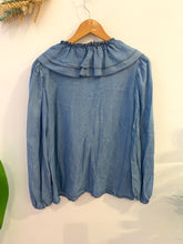 Carregar imagem no visualizador da galeria, Blusa ganga tencel com folhos
