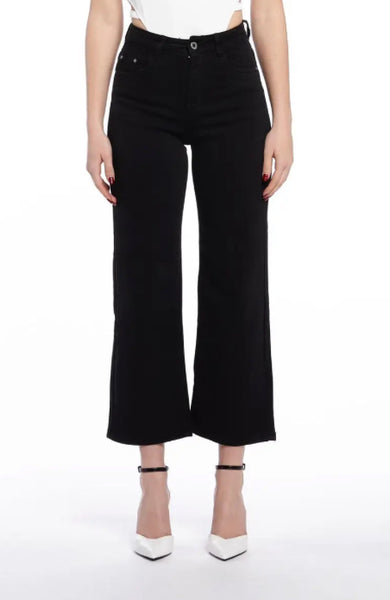 Calça straight sarja preto
