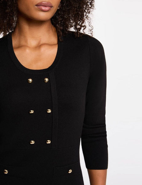 Vestido de malha preto Morgan