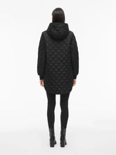 Carregar imagem no visualizador da galeria, Parka acolchoada capuz preto Vila

