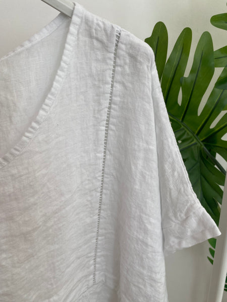 Blusa oversize linho branco