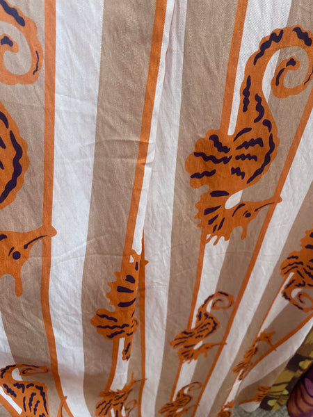Vestido cavalo marinho laranja
