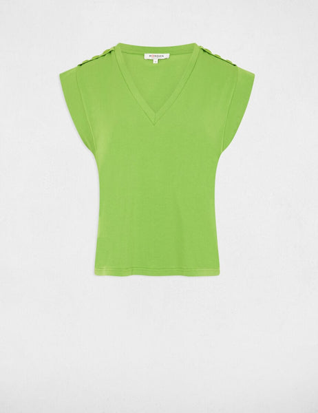 T-shirt verde MORGAN