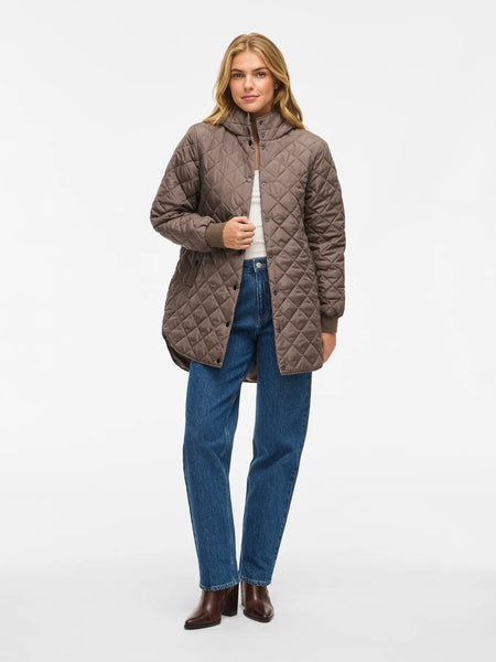 Parka acolchoada capuz toupe Vila
