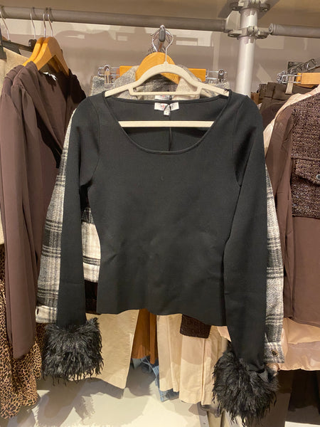 Camisola MORGAN plumas preto
