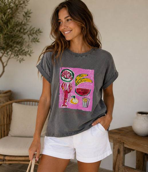 T-shirt cinza summer market