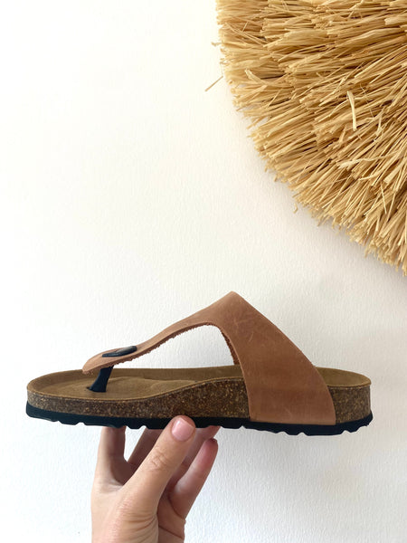 Chinelo pele camel Cubanas