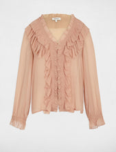 Carregar imagem no visualizador da galeria, Blusa folhos pêssego MORGAN
