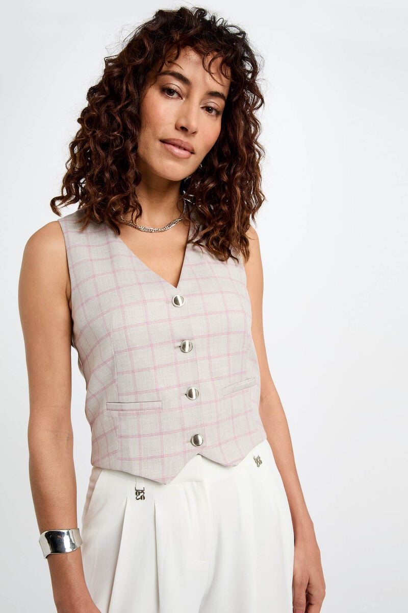 Colete quadrados rosa MORGAN