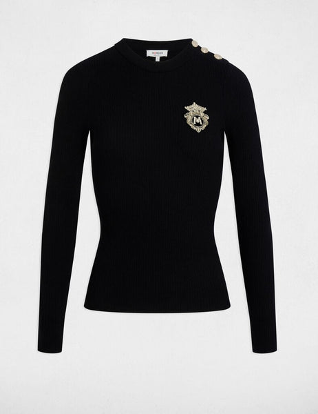 Camisola de malha emblema MORGAN