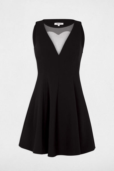 Vestido preto costas coração MORGAN