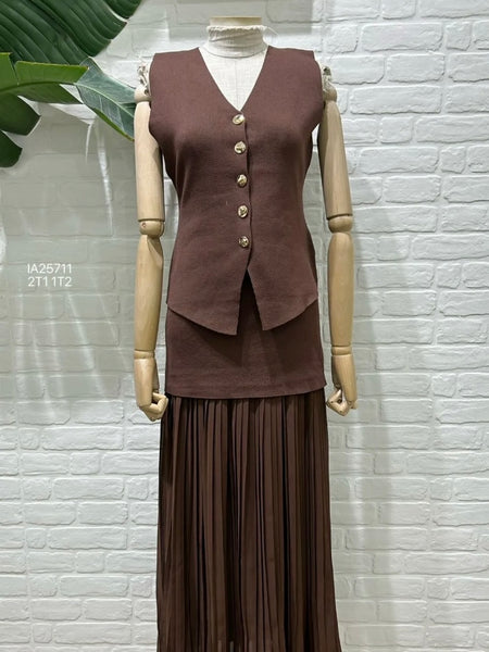 Conjunto de malha chocolate