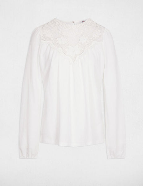 Blusa branca crochet MORGAN