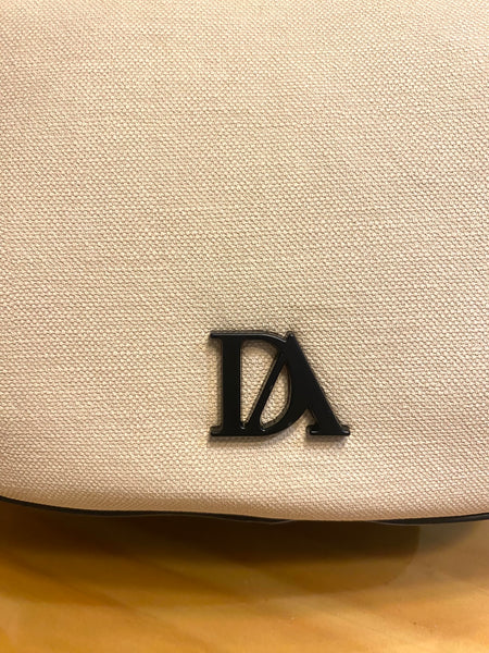 Mala de ombro beje e preto Don Algodon