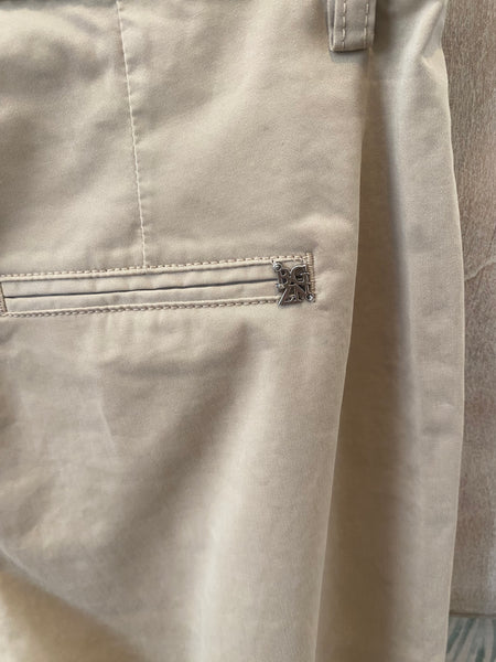 Calças Bigzone wide leg chino beje