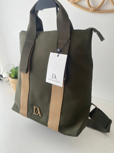 Mochila nylon kaki/camel Don Algodon