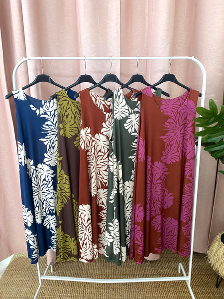 Vestido midi malha fria estampa floral