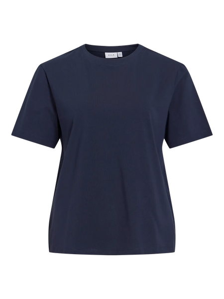 T-shirt Vila algodão azul marinho