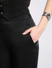 Carregar imagem no visualizador da galeria, Calças pantalonas preto Morgan
