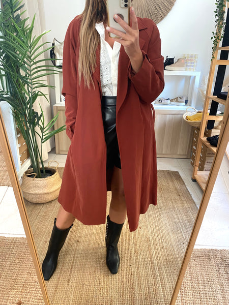 Gabardina cognac Naf Naf