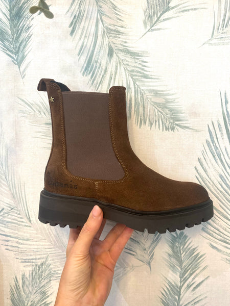 Botas Cubanas camurça Taga castanho