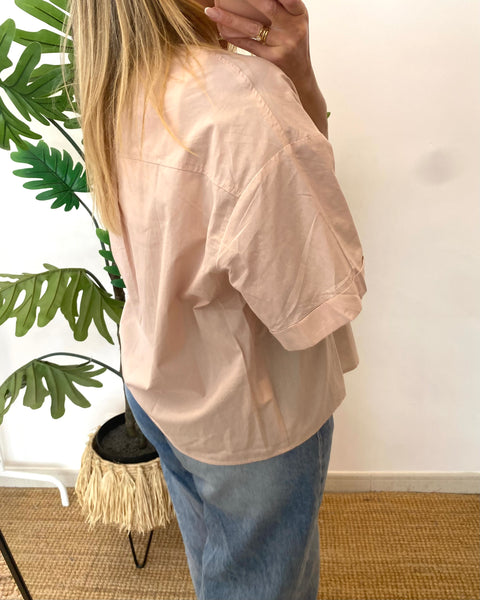 Camisa tulipa bordada rosa