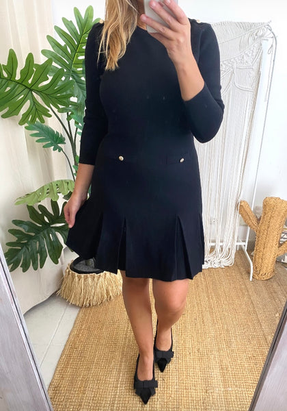 Vestido de malha preto Morgan