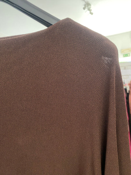 Camisola/capa de malha castanho