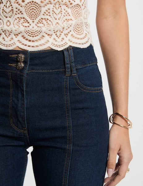 Calças bootcut denim brut Morgan