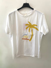 Carregar imagem no visualizador da galeria, T-shirt branca bordado palmeira
